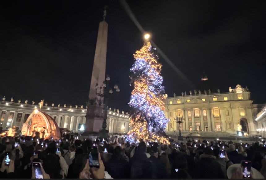 Altri Comuni Inaugurato A Piazza San Pietro L Albero Di Natale Donato Dall Abruzzo