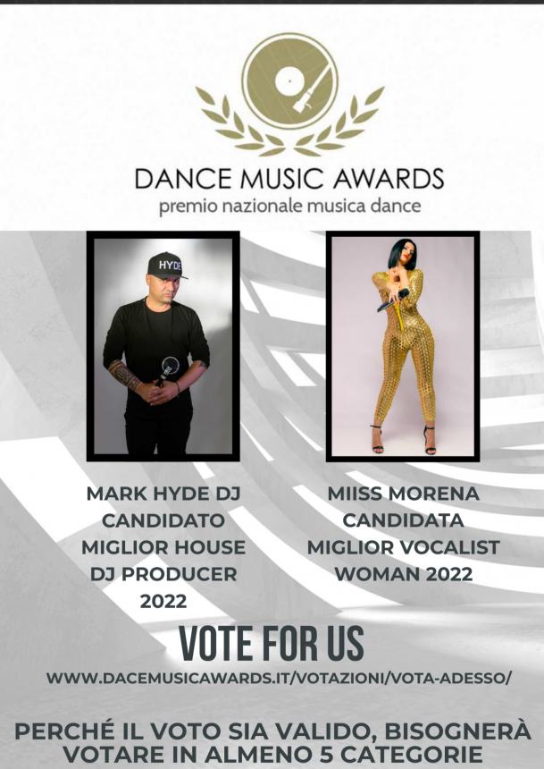 Miss Morena e Mark Hyde tra Dance music awards 2023 e Virgo Village Sanremo