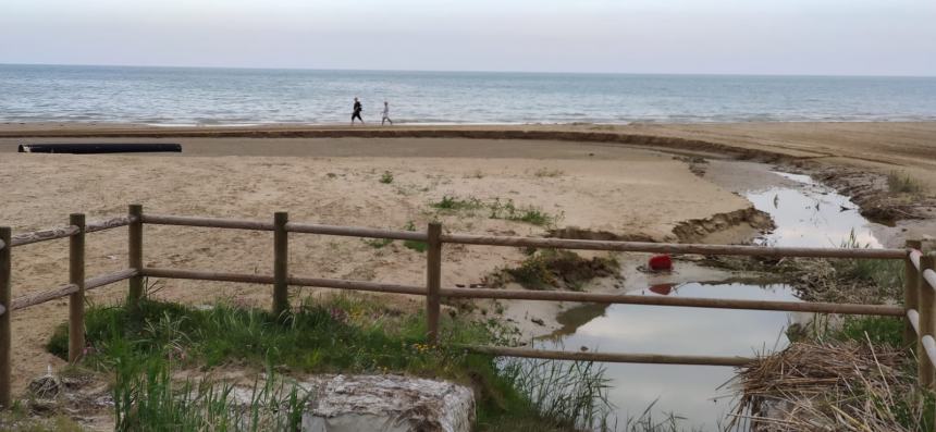 Divieto di balneazione a Fosso Marino, valori non conformi