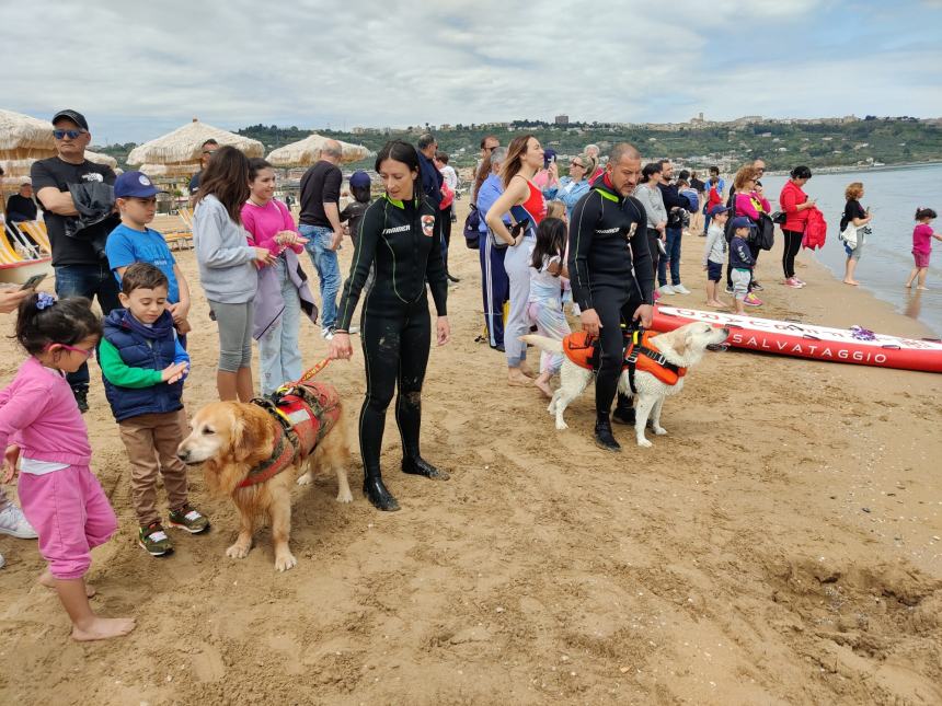  Cani bagnino protagonisti a Vasto Marina per “Papà ti salvo io”