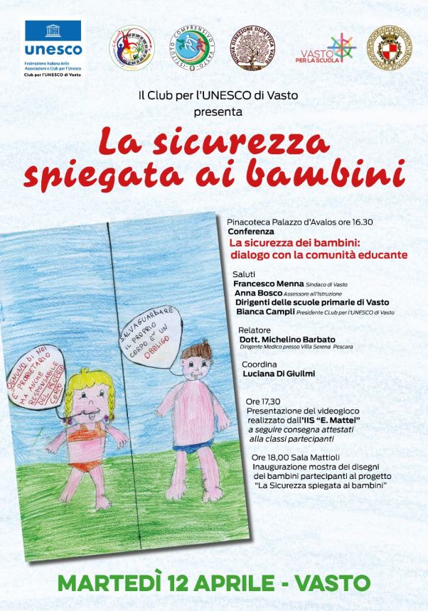 “La sicurezza spiegata ai bambini", il  progetto del Club per l'Unesco di Vasto