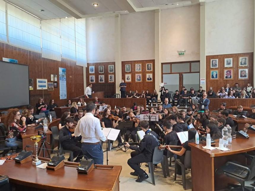 Premiati in Municipio gli studenti dell'Orchestra Rossetti vincitori del concorso di Verona