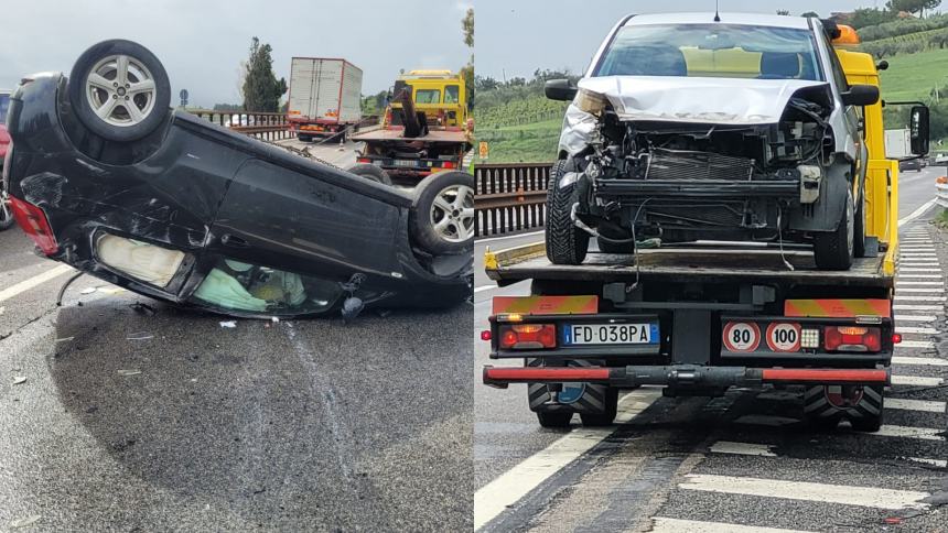 Vasto: Incidente Tra Due Auto Sull'A14, Una Si Ribalta: 2 Feriti ...