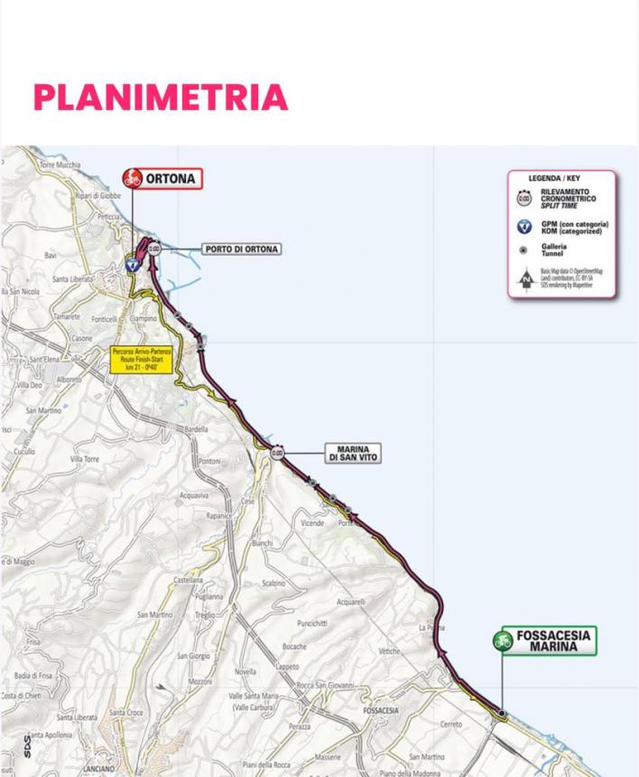 Giro d'Italia, al via la 1° tappa Fossacesia-Ortona sulla magnifica Via Verde