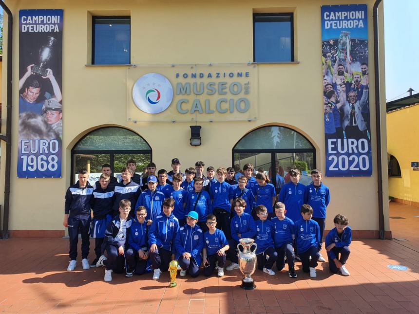 I ragazzi dell'Adriatica Campomarino alla "Casa degli Azzurri" di Coverciano