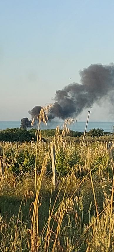 Incendio alla Ecofox di Punta Penna: rogo domato, non ci sono feriti