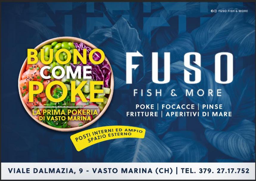 "Fuso, Fish & More":  a Vasto Marina un nuovo modo di gustare il pesce