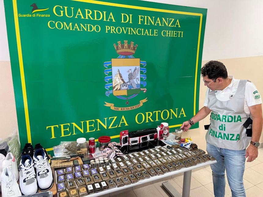 Arrestato un 20enne trovato in possesso di 9 kg. di droga e prodotti contraffatti