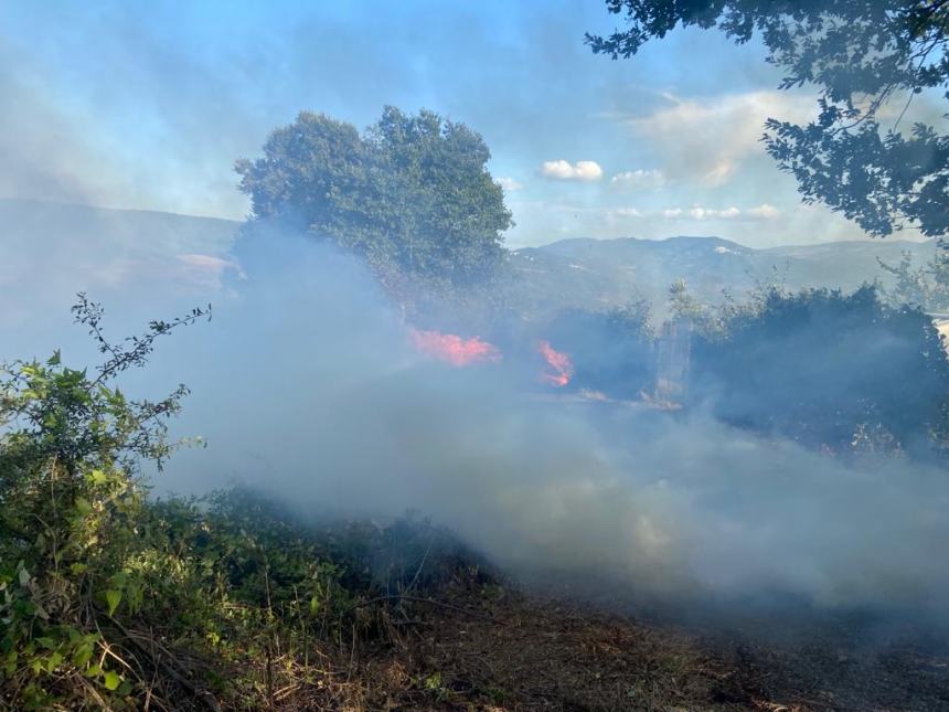 Rogo di boscaglia e sterpaglie in agro di Palmoli