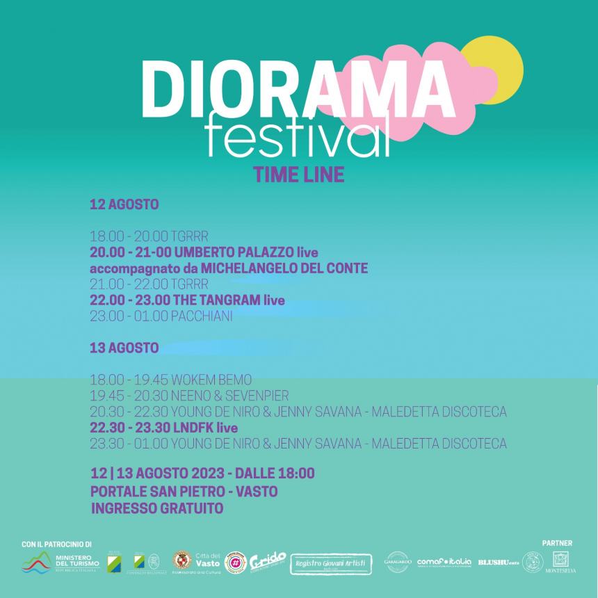 “Diorama” il Festival itinerante di musica, arte e cultura per la prima volta a Vasto 