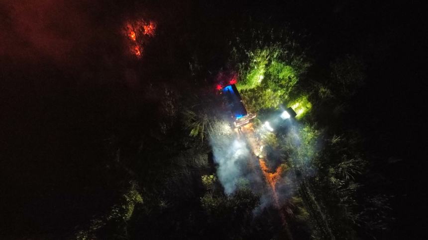 Divampa un incendio a Rio Vivo-Marinelle