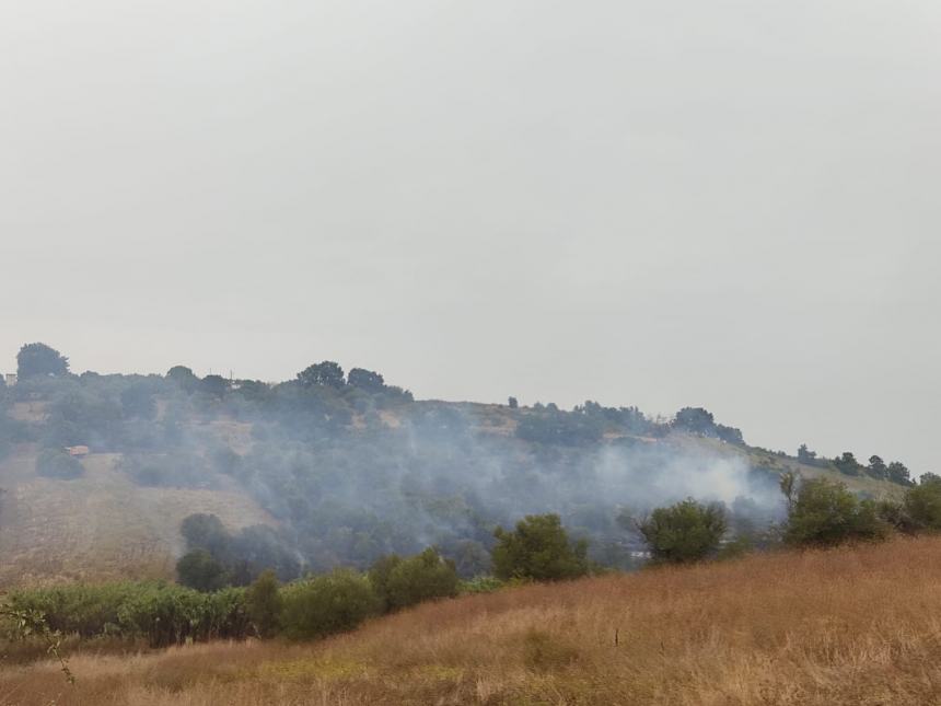 Incendio nell'agro di San Martino in Pensilis