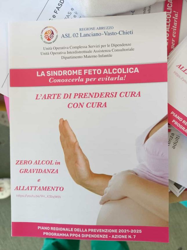 "Zero alcol in gravidanza": a Vasto l'info point su rischi e patologie materne e fetali 