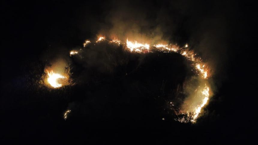 Divampa un incendio a Rio Vivo-Marinelle