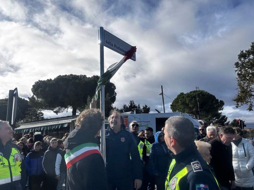 Da oggi a Vasto c'è via della protezione civile la cui sede è dedicata a Luciano Lapenna 