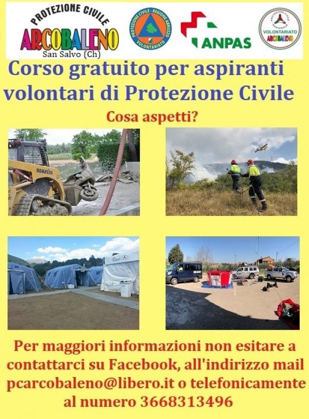 San Salvo: Al via il corso gratuito per aspiranti volontari di Protezione  Civile