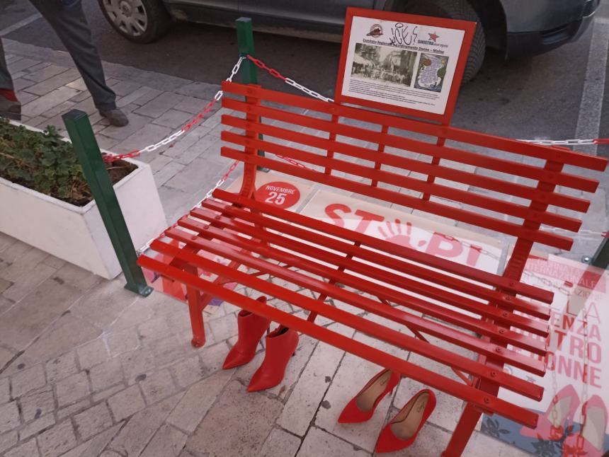 "Non una di meno", completata la panchina rossa a Guglionesi