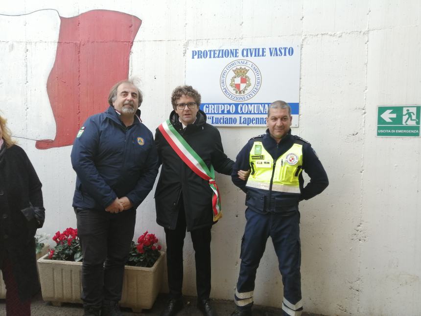 Da oggi a Vasto c'è via della protezione civile la cui sede è dedicata a Luciano Lapenna 