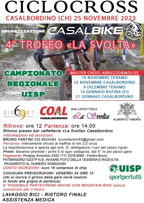 A Casalbordino doppio appuntamento con ciclocross e mountain bike short track