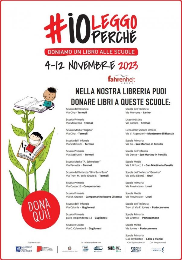 Termoli: Un libro ti fa grande, torna la campagna #ioleggoperché