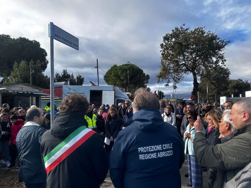 Da oggi a Vasto c'è via della protezione civile la cui sede è dedicata a Luciano Lapenna 