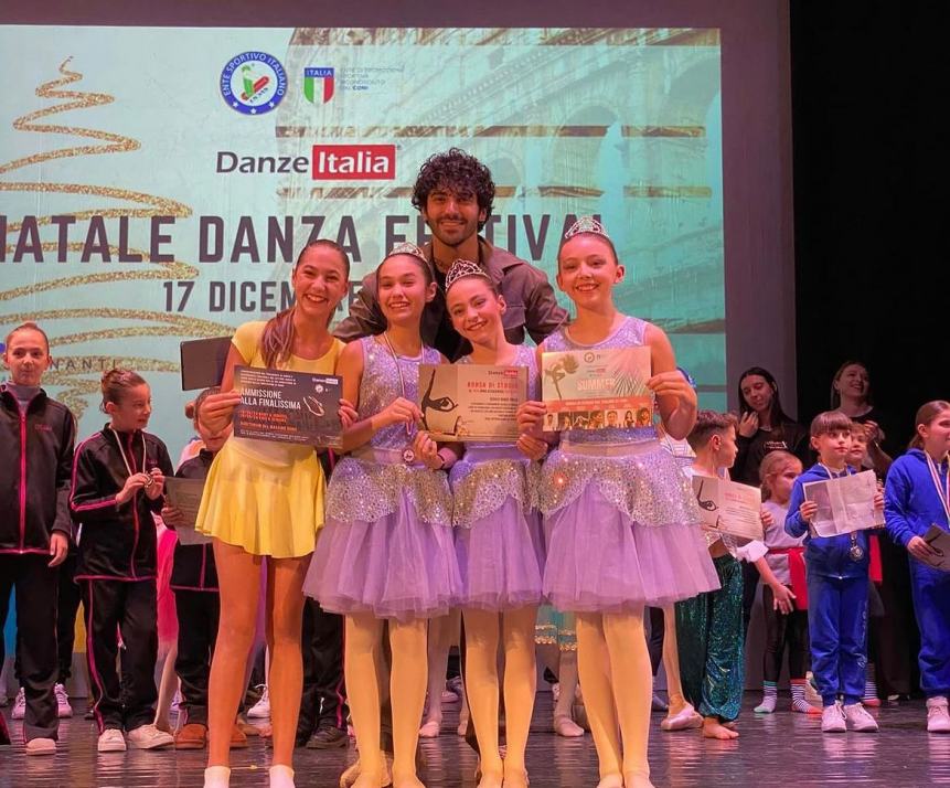 Premiate le ballerine vastesi al concorso "Danze Italia" a Roma