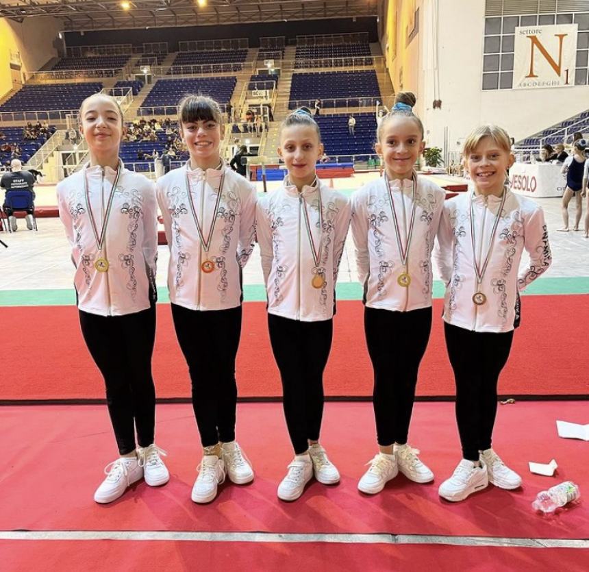 Nazionali ginnastica artistica: le ragazze dell'Accademia Dinamika San Salvo volano in finale