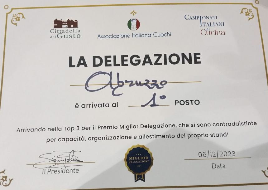Chef vastesi conquistano il primo posto nei campionati italiani: “Un’esperienza unica”