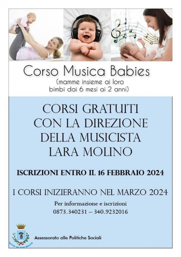 Tornano a San Salvo i corsi musicali per i bambini fino ai 6 anni