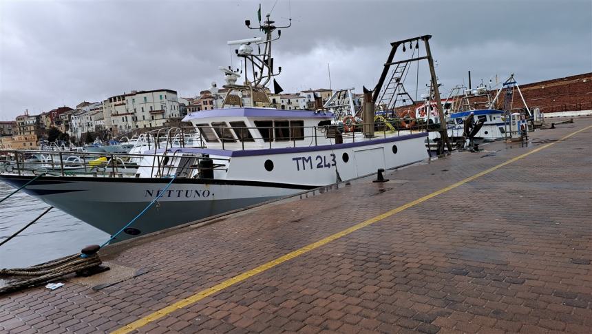 Pescherecci fermi al porto di Termoli