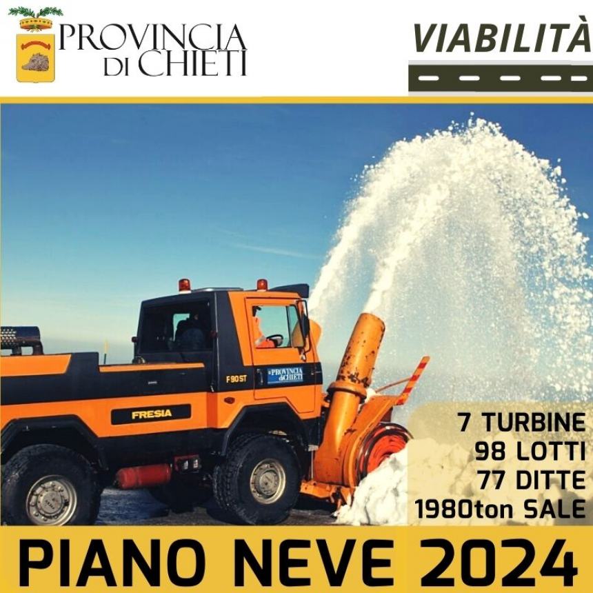 Piano neve nel Chietino: 1 milione di euro, 7 turbine e 1890 tonnellate di sale