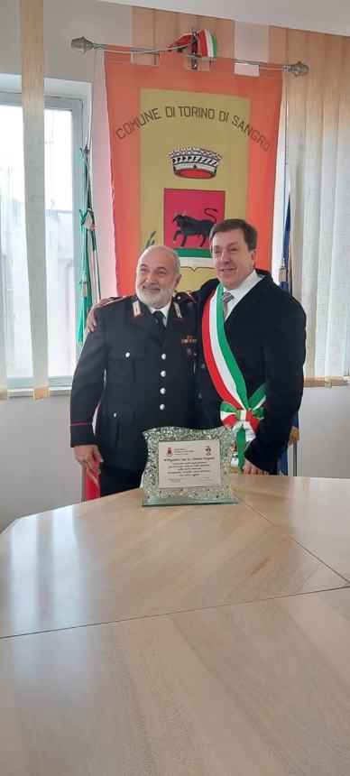 Giovanni Graziano va in pensione: targa per il brigadiere capo di Torino di Sangro