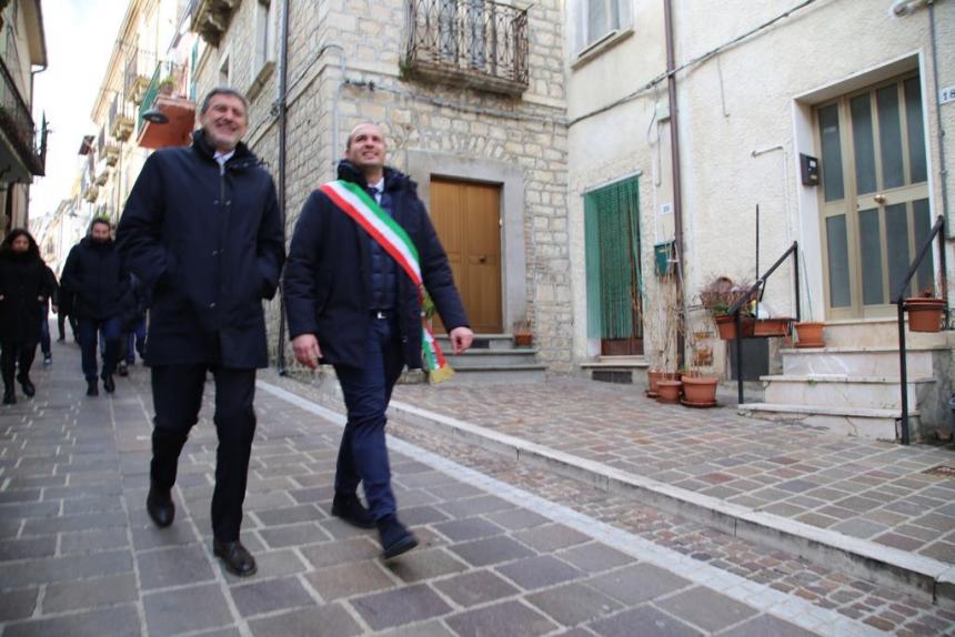 Il presidente Marsilio in visita a Casalanguida, Guilmi e Carpineto Sinello