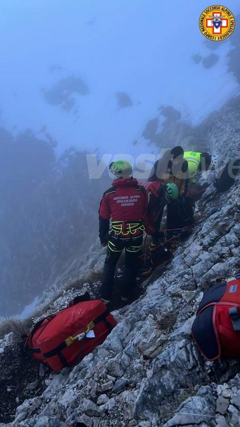 Morto un escursionista e 4 salvati dal Soccorso Alpino Abruzzese 