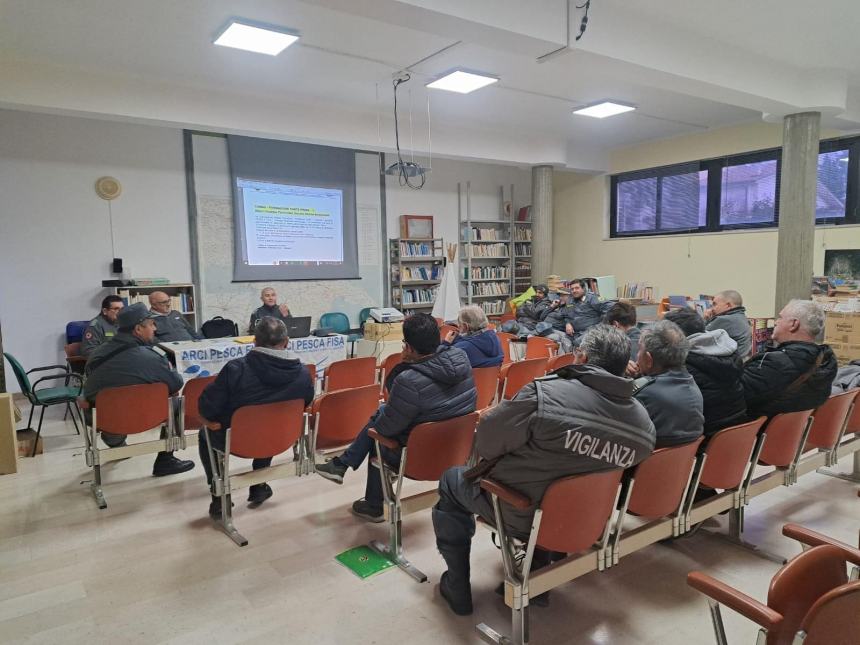 A Lentella 1° giorno di lezione per gli aspiranti agenti ittici volontari