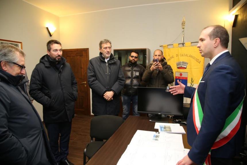 Il presidente Marsilio in visita a Casalanguida, Guilmi e Carpineto Sinello