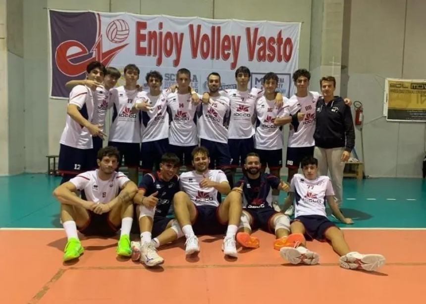 Sesto successo consecutivo per i ragazzi dell’Enjoy Volley Vasto