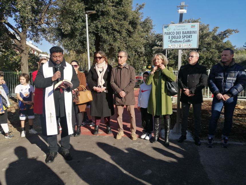 Inaugurato il parco dedicato a Emiliana Colitto: "Il suo nome sussurrato fra queste panchine" 