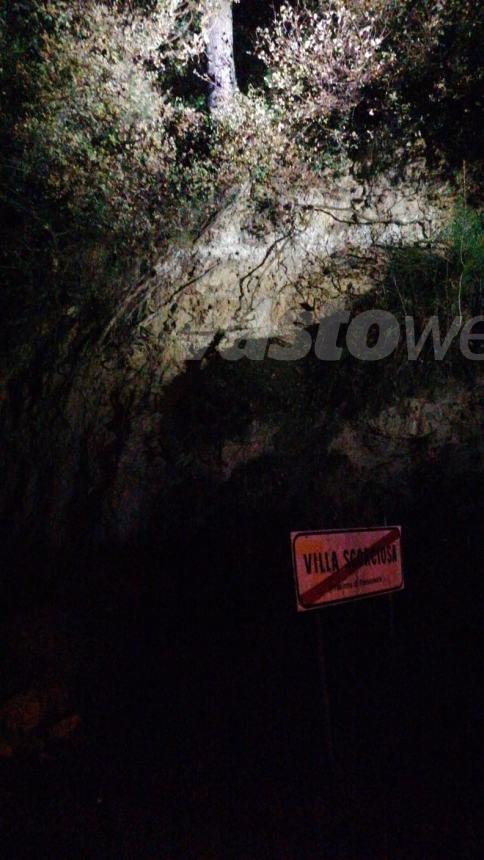 Frana a Fossacesia in località Villa Scorciosa, chiusa la ex provinciale 81