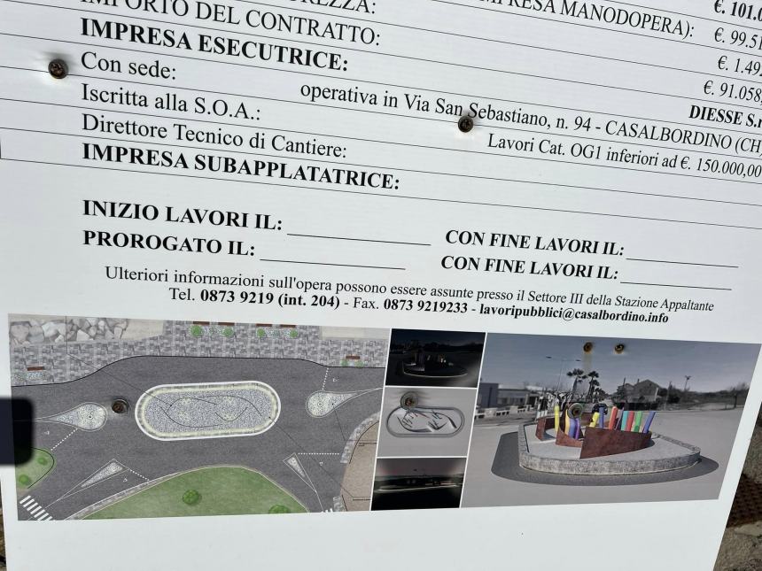 Partiti i lavori per la nuova rotonda sul lungomare di Casalbordino e per la sistemazione della parte crollata