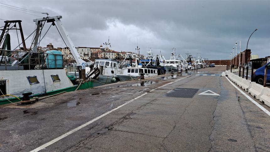 Pescherecci fermi al porto di Termoli