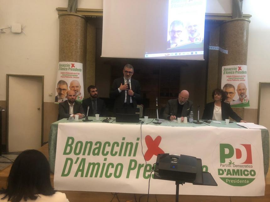 Bonaccini a Lanciano: "D’Amico è una persona autorevole e competente"