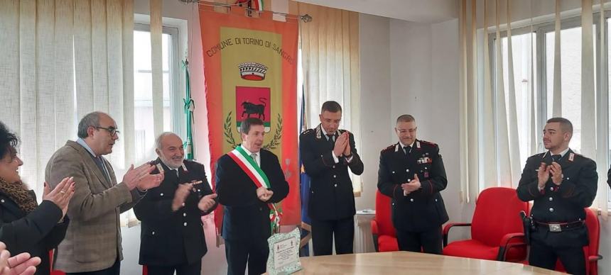 Giovanni Graziano va in pensione: targa per il brigadiere capo di Torino di Sangro
