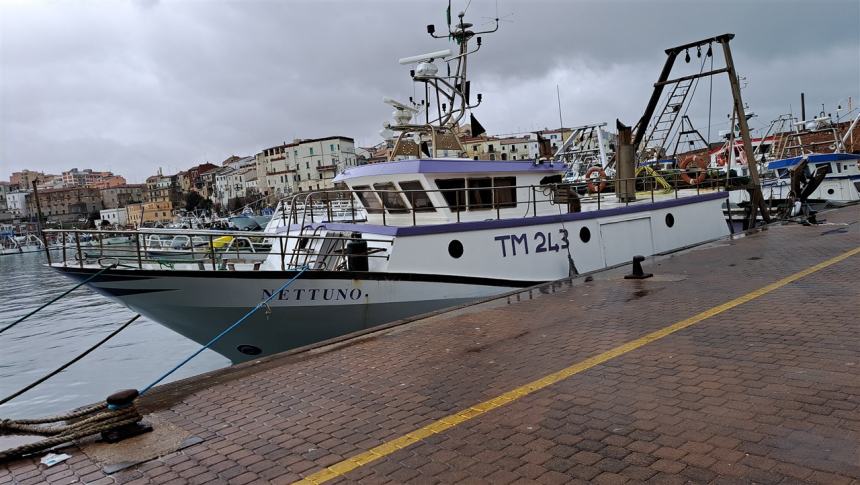 Pescherecci fermi al porto di Termoli