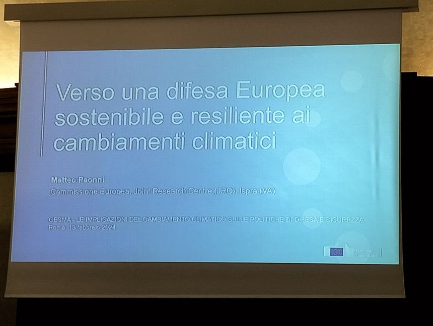 AAA Vasto a Palazzo della Minerva del Senato alla conferenza su clima, difesa e sicurezza