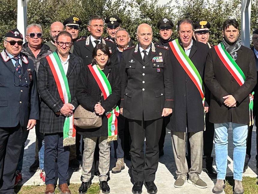 Il Generale di Brigata Antonio Neosi alla stazione Carabinieri di Fossacesia