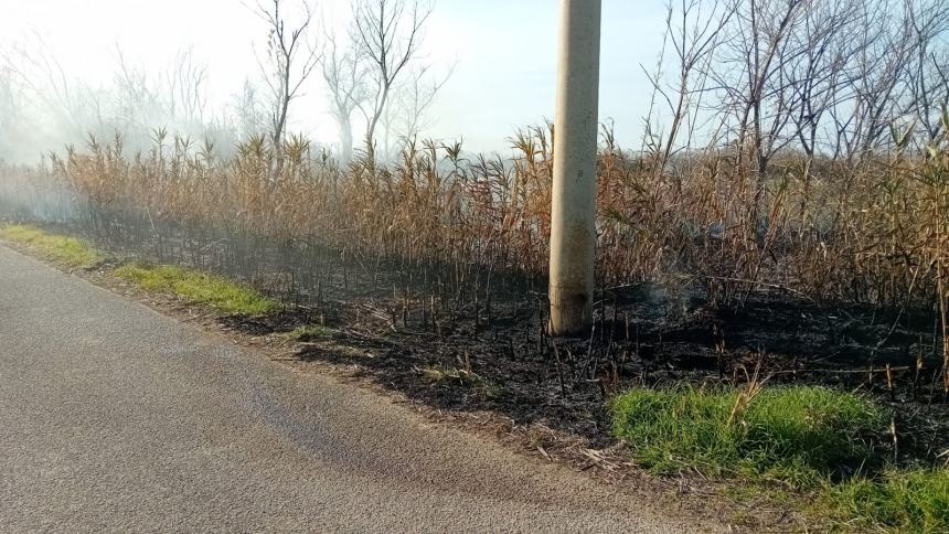 Vigili del fuoco impegnati a Campomarino