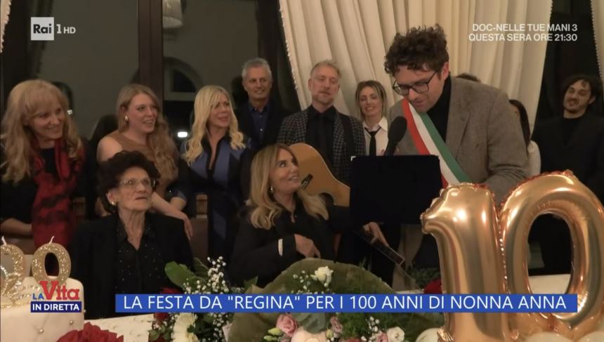 I 100 anni della vastese Anna Satriano protagonisti a "La vita in diretta"