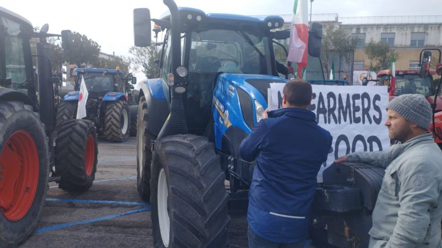 Il corteo di trattori