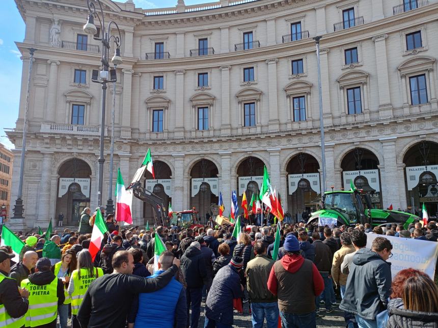 La protesta a Roma